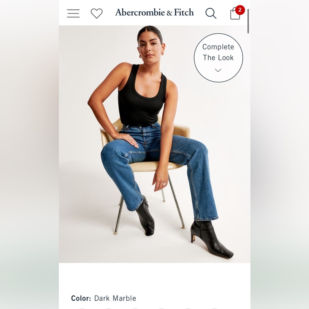 Abercrombie and Fitch The 90s Straight Ultra High Rise Jeans Curve Love